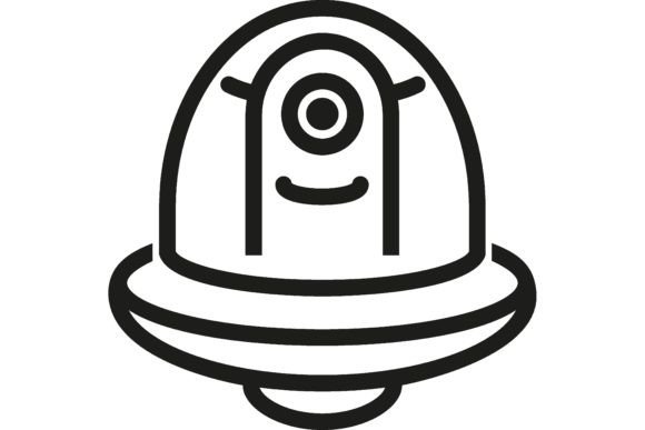Download UFO Line Icon. Alien in Flying Saucer. S - Flying saucer Collection